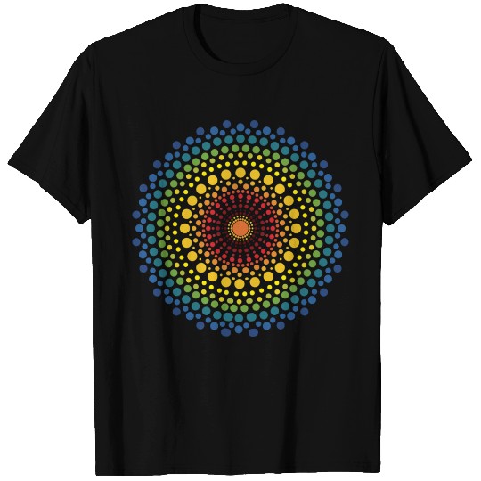 Rainbow Mandala Dotted T Shirts
