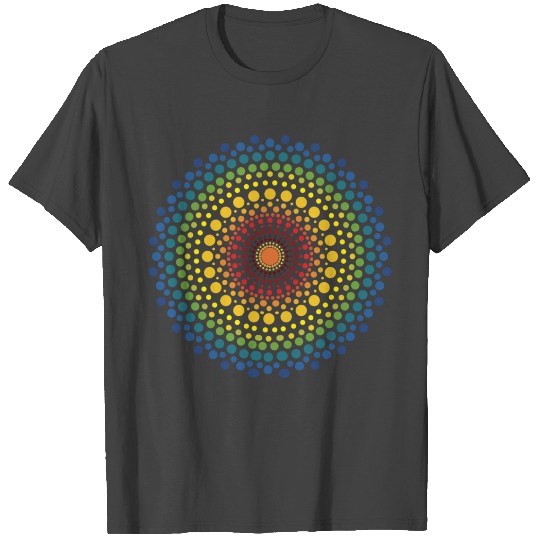 Rainbow Mandala Dotted T Shirts