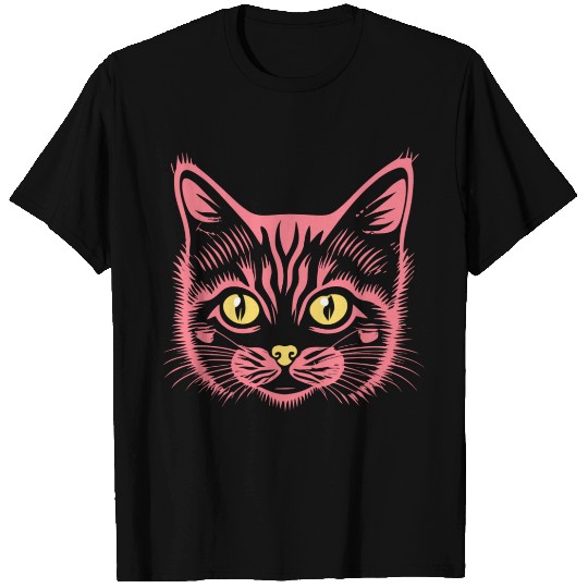 neon red cute cat T Shirts