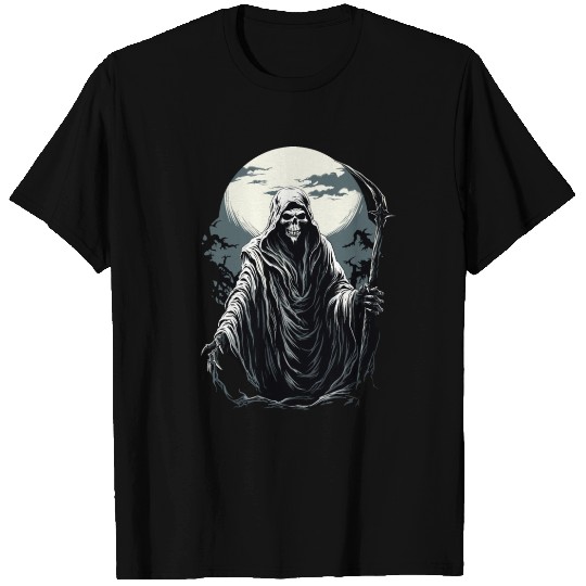 Spooky Halloween Grim Reaper T Shirts
