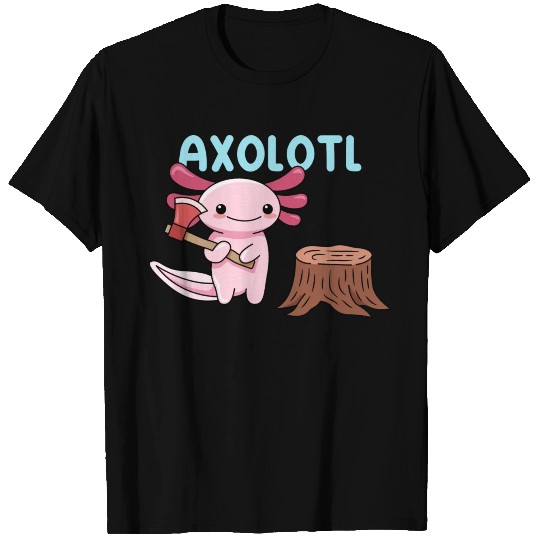 Axe Axolotl Pun Design for Axolotl Lovers T Shirts