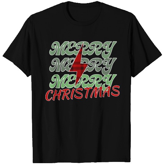 Merry christmas with lightning bolt T Shirts