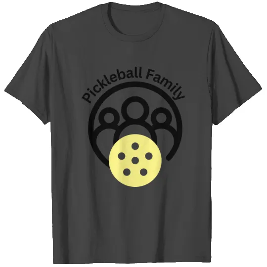 Pickleball Family with Yellow Ball T Shirts