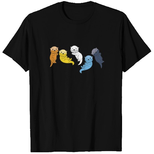 Aroace Flag Pride Lgbtq Cute Otter T Shirts