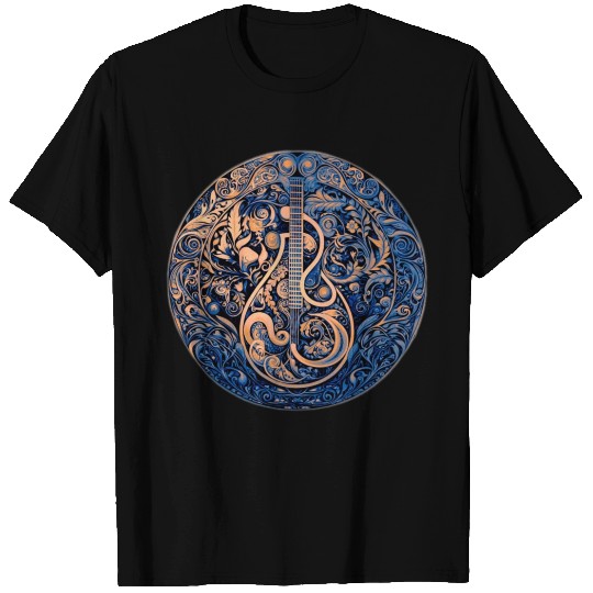 Music is What Feelings Sound Like navy and taupe T Shirts