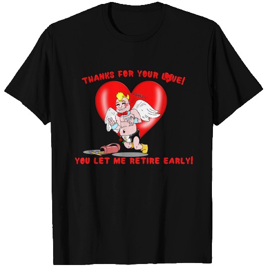 Cupid Cool Lovers in Love Funny Design T Shirts