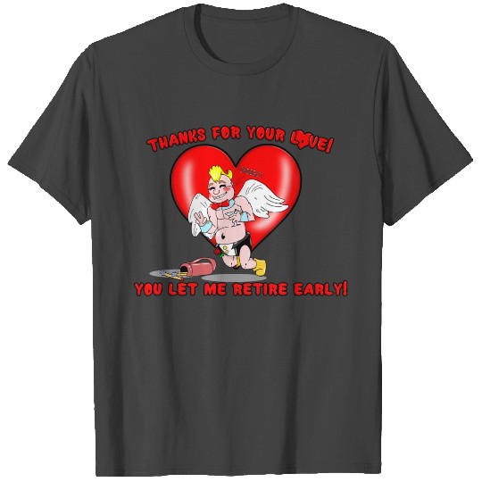 Cupid Cool Lovers in Love Funny Design T Shirts
