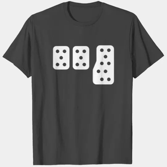 Three Pedals Car Guy Racing Manual Stick Shift T Shirts