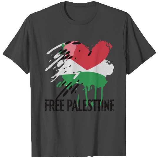 I Love Free Palestine Flag T Shirts