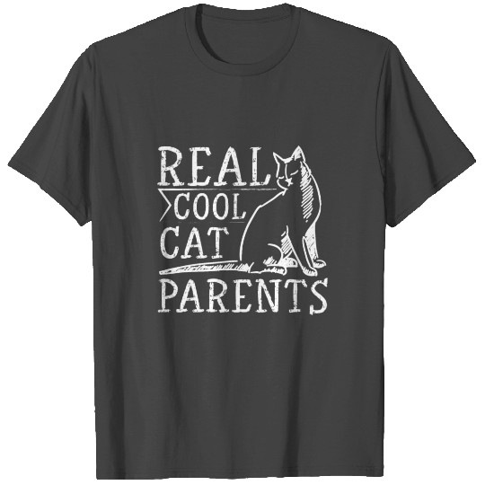 Cat mom and cat dad, real cool cat parents T Shirts