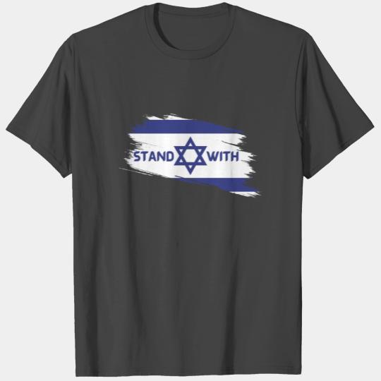 Blue White Star of David Flag, Stand with israel T Shirts