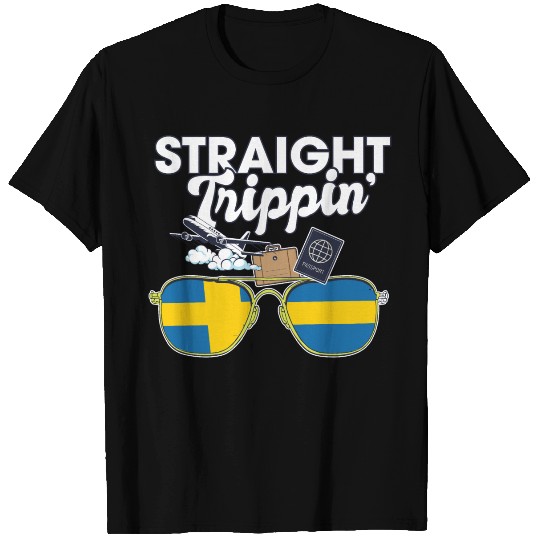 Straight Trippin' Sweden Vacation Tour Travel T Shirts
