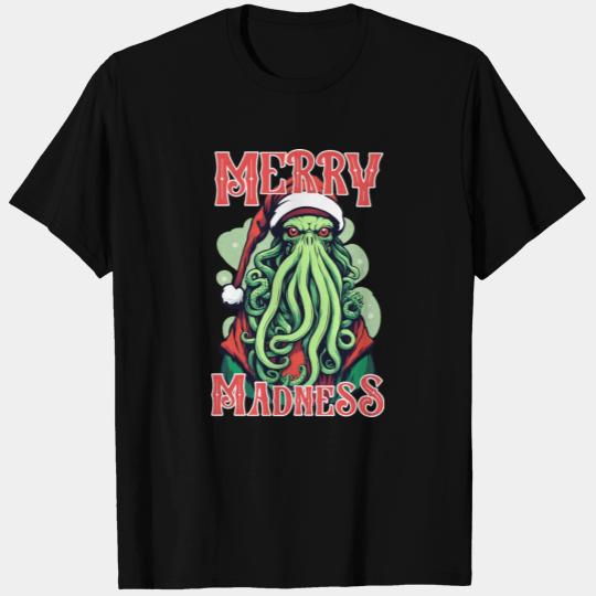 Merry Madness - Cthulhu Santa Stare T Shirts