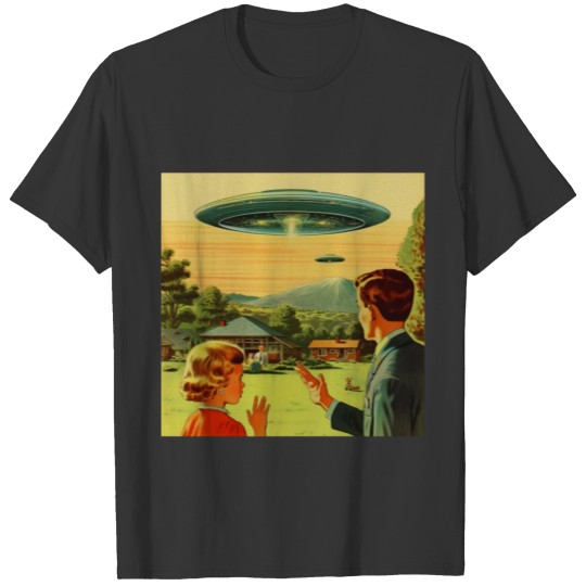Vintage Comics UFO Encounters UFO Witness Cartoon T Shirts