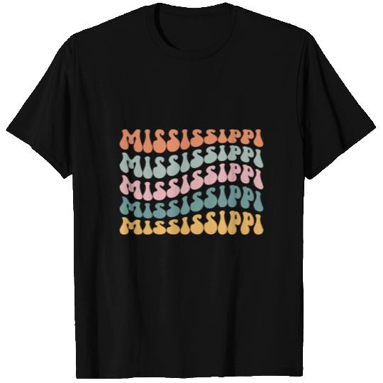 Mississippi State Mississippian Pride Groovy T Shirts