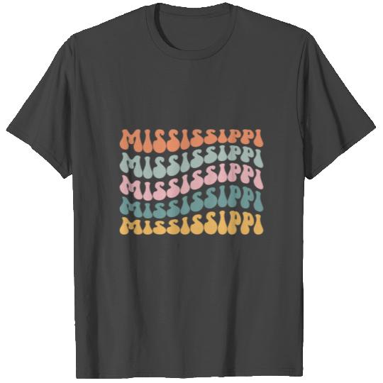 Mississippi State Mississippian Pride Groovy T Shirts