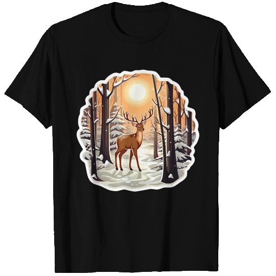 Deer in Forest T Shirts