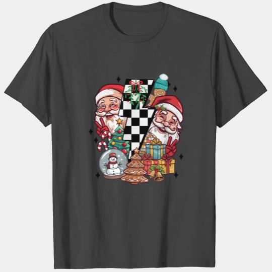 Retro Christmas, Santa, Groovy, Disco Ball, Frosty T Shirts
