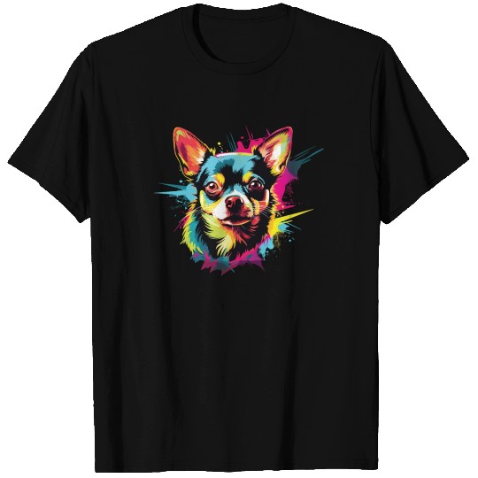Watercolor Colorful Chihuahua T Shirts