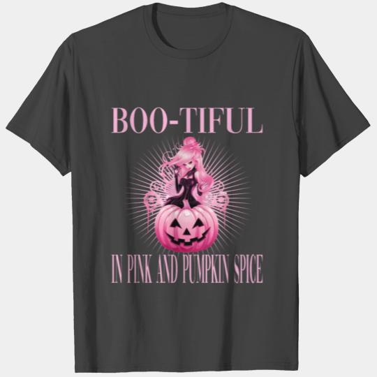 Boo-Tiful In Pink And Pumpkin Spice for Women T Shirts