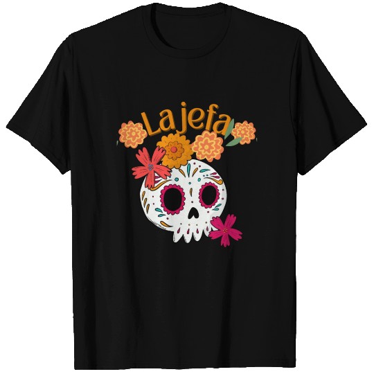 La jefa dio de los muertos floral sugar skull T Shirts