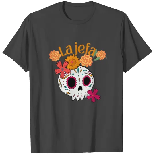 La jefa dio de los muertos floral sugar skull T Shirts