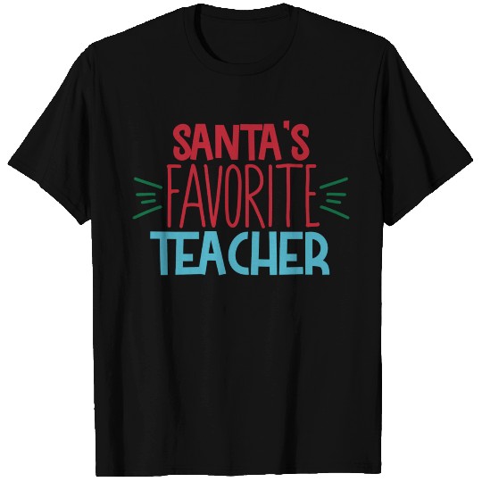 Merry Christmas Santas Favorite Teacher T Shirts