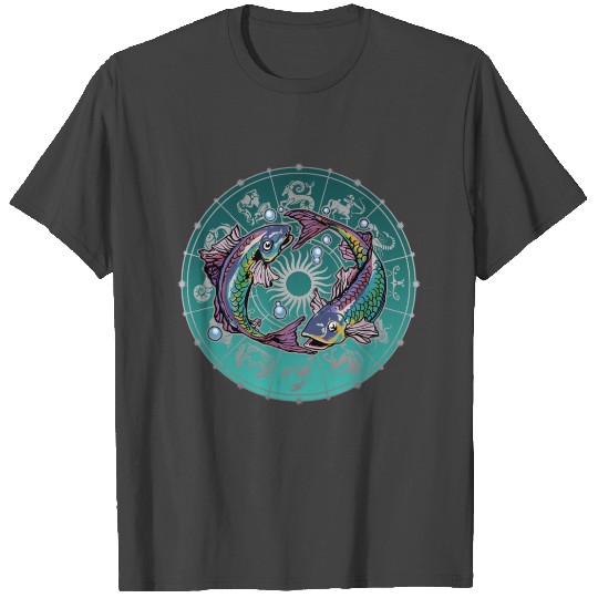 Pisces Zodiac star sign horoscope Astrology T Shirts