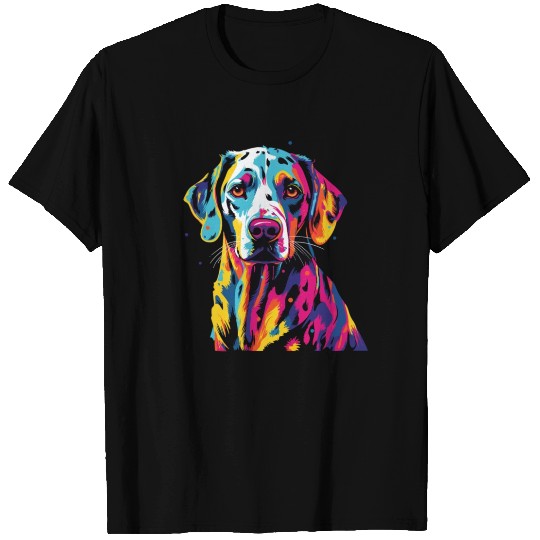 Watercolor Colorful Dalmatian T Shirts