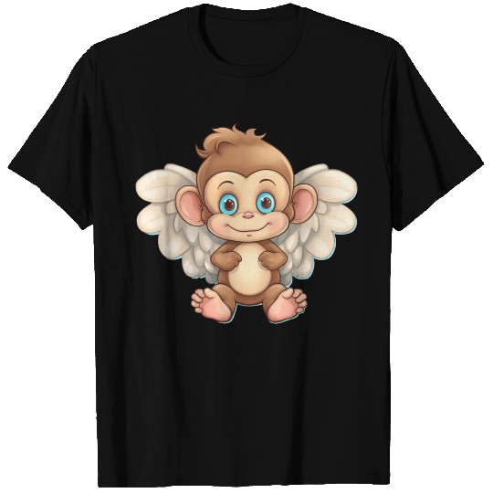 monkey chimpanzee angel flights T Shirts