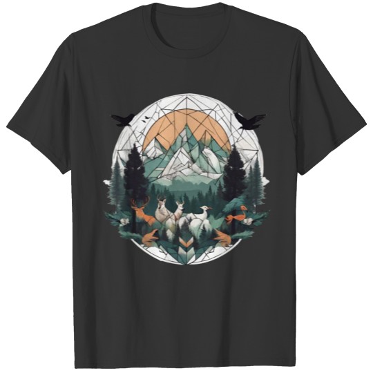 Geoforest Tapestry T Shirts