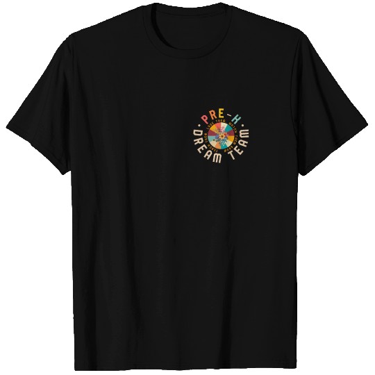 Teacher T Shirts, Pre-K Dream Team Floral Pocket T Shirts