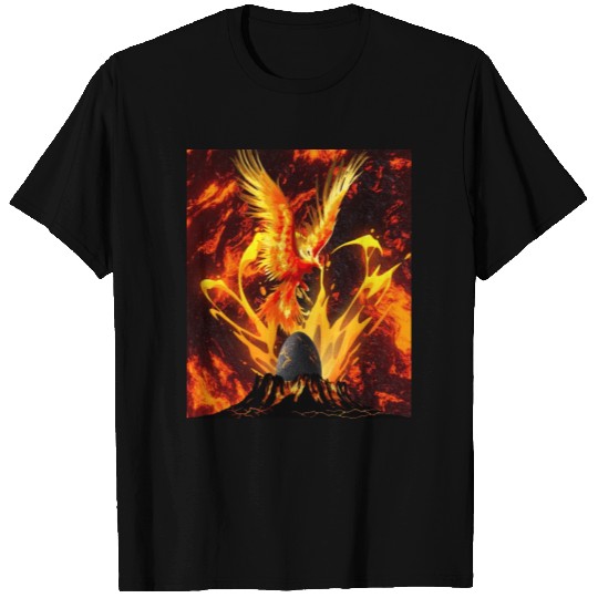 Mystical Phoenix Rising - Volcanic Awakening T Shirts