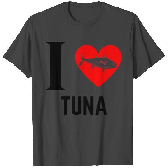 I Love Tuna (black) T Shirts