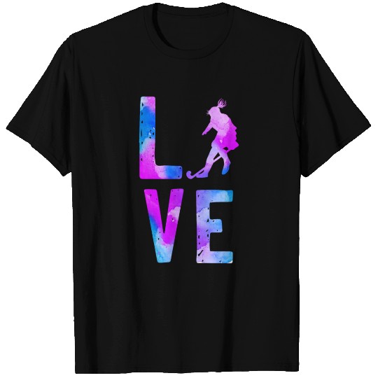 Field Hockey Watercolor Love T Shirts