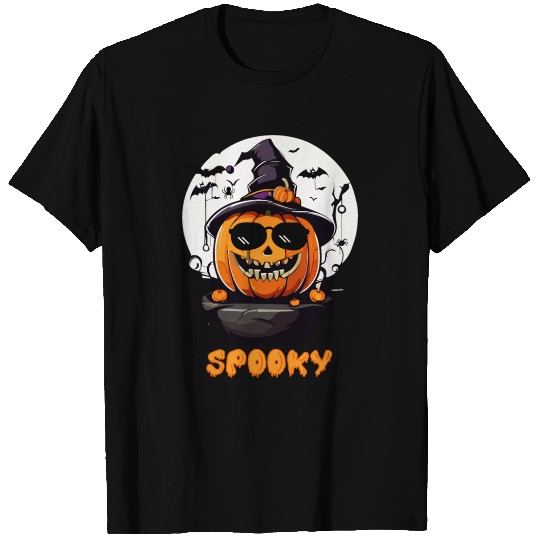 Spooky Cool Halloween Pumpkin Funny T Shirts