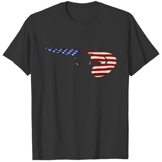 Field Hockey American Flag Vintage T Shirts