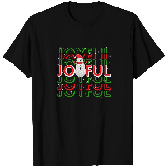 Golf Christmas Snowman Joyful Golf Lover T Shirts