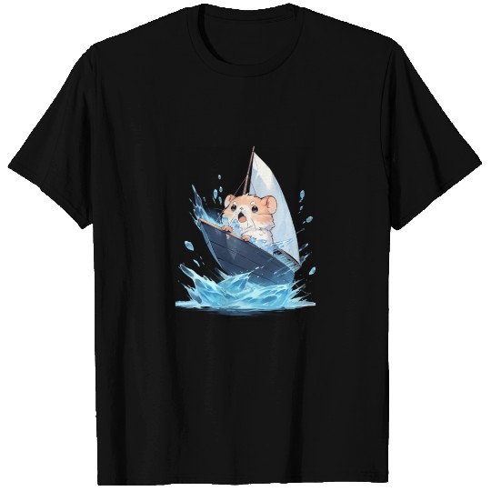 Ice Sailing Hamster Ice Sailor Ice Boating T Shirts