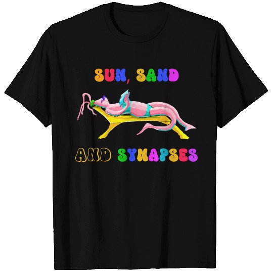 "Sun, Sand, and Synapses: Beach Mode Neuron T Shirts