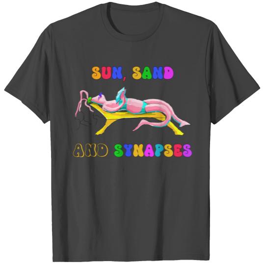 "Sun, Sand, and Synapses: Beach Mode Neuron T Shirts