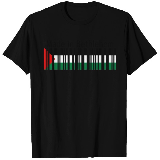 Made in Bethlehem Barcode Palestine Flag for Pales T Shirts