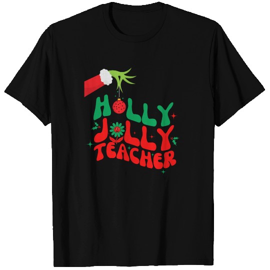 holly jolly teacher T Shirts