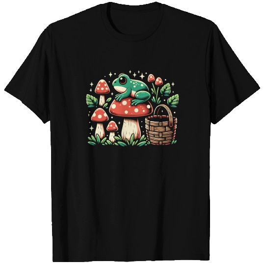 Cottagecore Aesthetic Mushroom Frog T Shirts