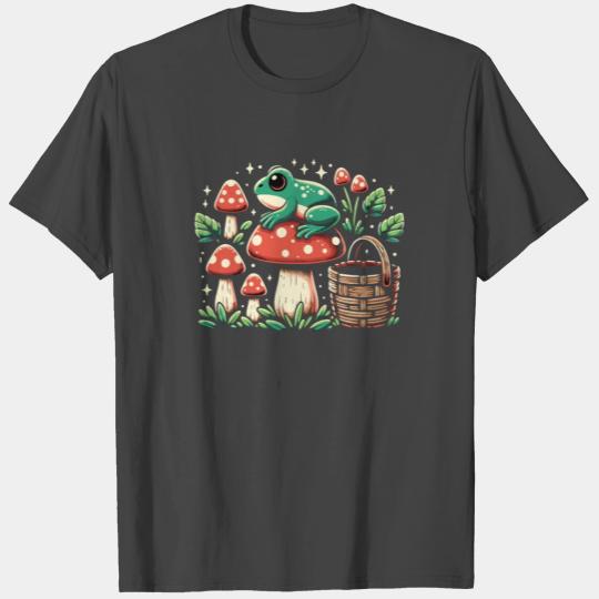 Cottagecore Aesthetic Mushroom Frog T Shirts