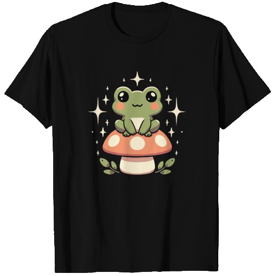 Cottagecore Aesthetic Mushroom Frog T Shirts