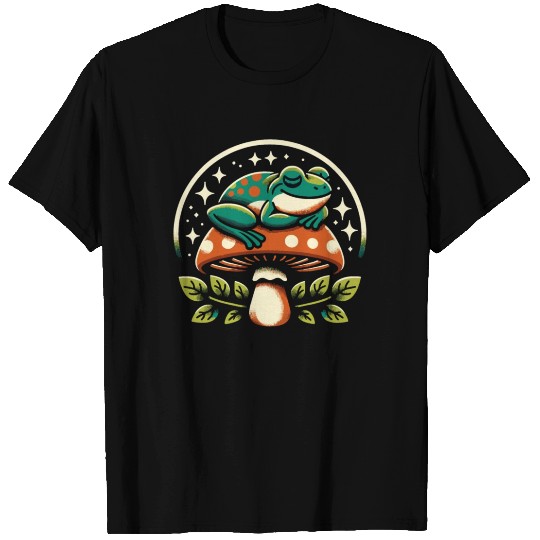 Cottagecore Aesthetic Frog Mushroom Forest T Shirts