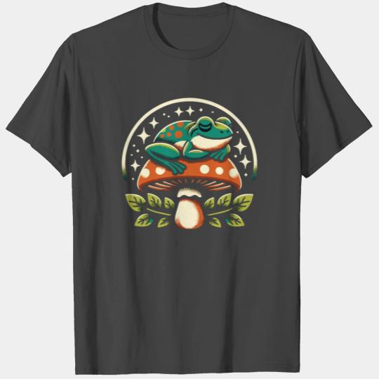 Cottagecore Aesthetic Frog Mushroom Forest T Shirts