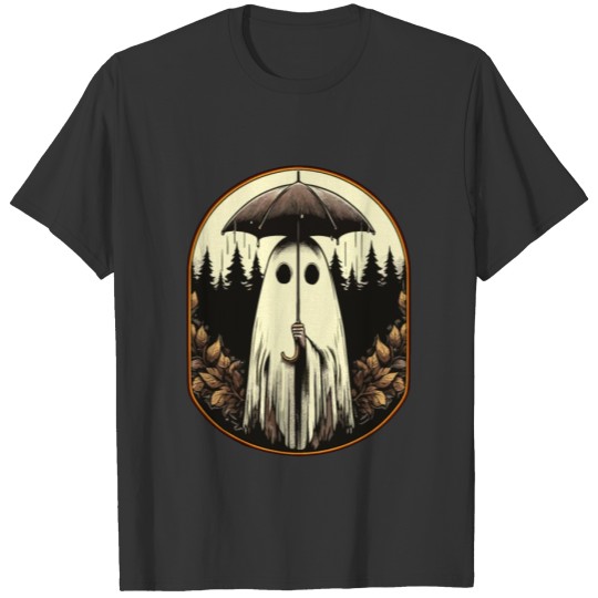Vintage floral ghost halloween ghost in the forest T Shirts