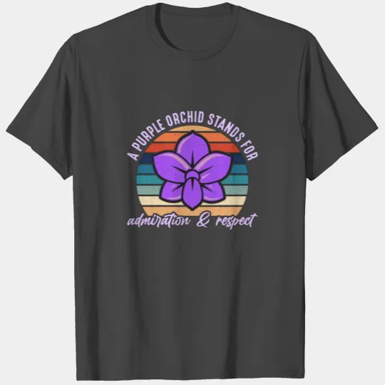 Orchids A Purple Orchid Stands Retro Horticulture T Shirts